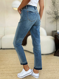 Thumbnail for Judy Blue Full Size Mid Rise Rigid Magic Release Hem Jeans