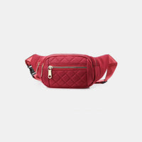 Thumbnail for Zenana Quilted Multi Pocket Waist Belt Bag