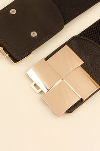 Thumbnail for Geometric Buckle Elastic Wide Belt