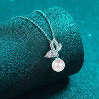 Thumbnail for Pearl Pendant Moissanite 925 Sterling Silver Necklace