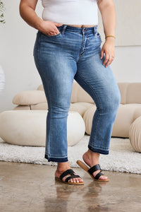 Thumbnail for Judy Blue Full Size Release Hem Cropped Bootcut Jeans