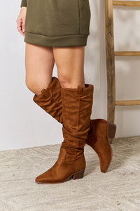 Thumbnail for East Lion Corp Block Heel Knee High Boots