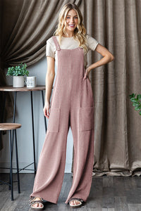 Thumbnail for Heimish Full Size Ribbed Front Pocket Sleeveless Jumpsuit