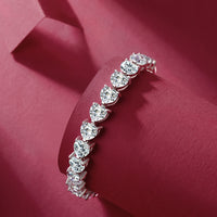 Thumbnail for 24 Carat Moissanite 925 Sterling Silver Heart Bracelet