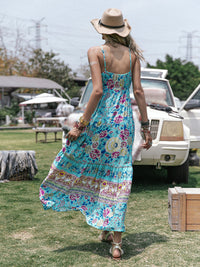 Thumbnail for Printed Scoop Neck Sleeveless Maxi Dress