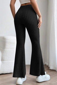 Thumbnail for Basic Bae Full Size Ribbed High Waist Flare Pants