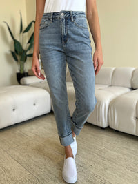 Thumbnail for Judy Blue Full Size High Waist Cuff Hem Jeans