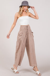 Thumbnail for SAGE + FIG Cotton Gauze Wash Stripe Pants