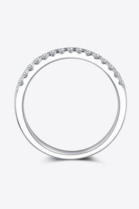 Thumbnail for Moissanite Platinum-Plated Half-Eternity Ring