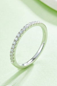 Thumbnail for Moissanite Platinum-Plated Half-Eternity Ring