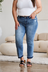 Thumbnail for Judy Blue Full Size Release Hem Cropped Bootcut Jeans