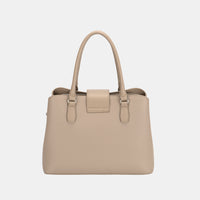 Thumbnail for David Jones PU Leather Twist-Lock Tote Bag