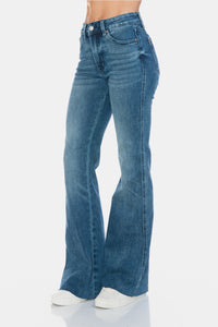 Thumbnail for Judy Blue Full Size Tummy Control Cut Hem Flare Jeans