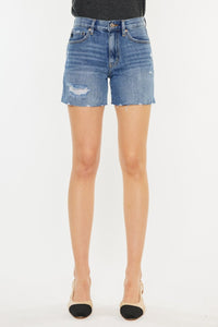 Thumbnail for Kancan Distressed High Waist Denim Shorts