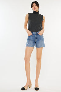 Thumbnail for Kancan Distressed High Waist Denim Shorts