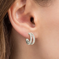 Thumbnail for Moissanite 925 Sterling Silver C-Hoop Earrings