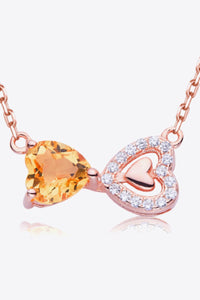 Thumbnail for Citrine Heart 925 Sterling Silver Necklace