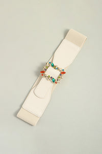 Thumbnail for Multicolored Leaf Buckle Elastic Belt