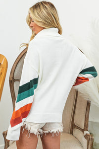 Thumbnail for BiBi Multi Color Chevron Pattern Sweater