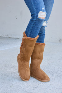 Thumbnail for Forever Link Warm Fur Lined Flat Boots