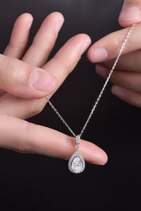 Thumbnail for 1.5 Carat Moissanite 925 Sterling Silver Teardrop Necklace