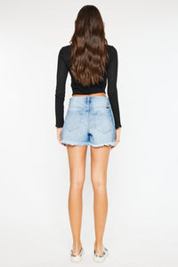 Thumbnail for Kancan High Waist Frayed Denim Shorts