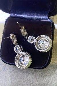 Thumbnail for 12 Carat Moissanite Platinum-Plated Drop Earrings