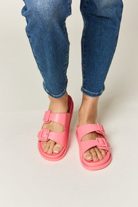 Thumbnail for Legend Double Buckle Open Toe Sandals