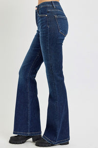 Thumbnail for RISEN Full Size High Rise Flare Jeans with Pockets