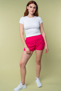 Thumbnail for White Birch Full Size High Waisted Knit Shorts