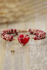 Thumbnail for Handmade Heart Shape Natural Stone Bracelet