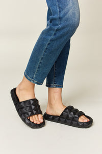 Thumbnail for WILD DIVA Pyramid Stud Toe Band Footbed Sandals