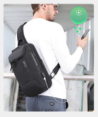 Thumbnail for Bange Anti-Theft Technology USB Men'S Italian Chest Bag