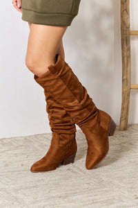 Thumbnail for East Lion Corp Block Heel Knee High Boots