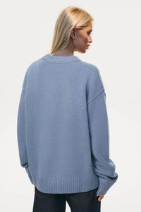 Thumbnail for Basic Bae Round Neck Dropped Shoulder Sweater