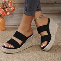 Thumbnail for Open Toe Platform Wedge Sandals