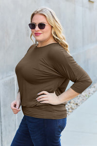 Thumbnail for Basic Bae Full Size Round Neck Batwing Sleeve Top