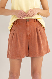 Thumbnail for HYFVE High Waist Pleated Linen Shorts