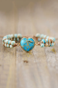 Thumbnail for Handmade Heart Shape Natural Stone Bracelet