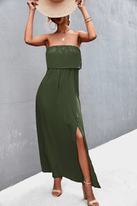 Thumbnail for Strapless Split Maxi Dress