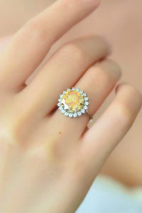 Thumbnail for 925 Sterling Silver 2 Carat Moissanite Sunflower Ring