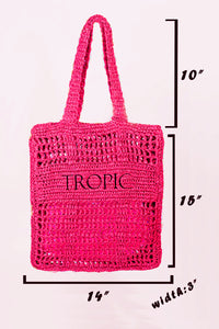 Thumbnail for Fame Cutout Letter Graphic Handbag