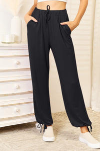 Thumbnail for Basic Bae Full Size Soft Rayon Drawstring Waist Pants with Pockets