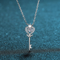 Thumbnail for Key Shape Moissanite 925 Sterling Silver Necklace