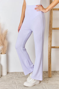 Thumbnail for RISEN Full Size High Waist Ultra Soft Knit Flare Pants