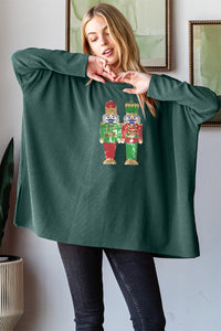 Thumbnail for Heimish Sequin Nutcracker Long Sleeve Ribbed Top