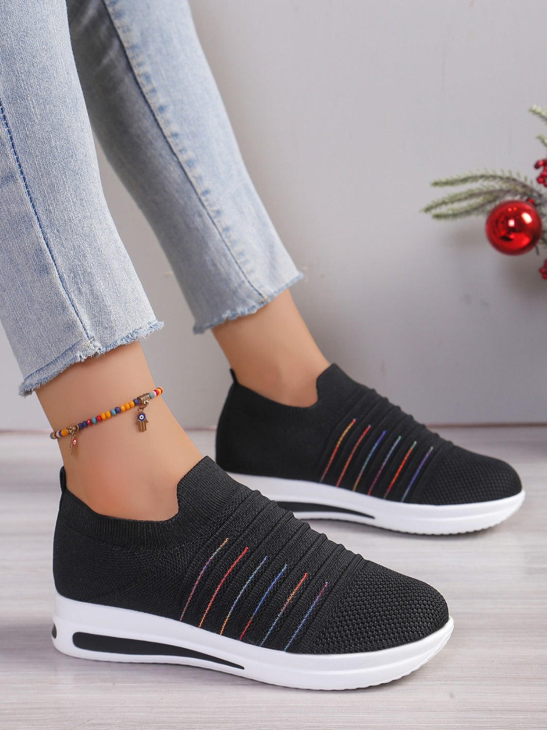 Breathable Mesh Wedge Sneakers