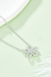 Thumbnail for Moissanite Flower Pendant 925 Sterling Silver Necklace