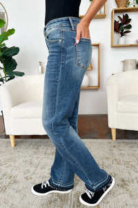 Thumbnail for Judy Blue Full Size Mid Rise Release Hem Jeans