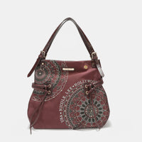 Thumbnail for Nicole Lee USA Side Braided Tassel Inlaid Rhinestone Embroidery Hobo Bag